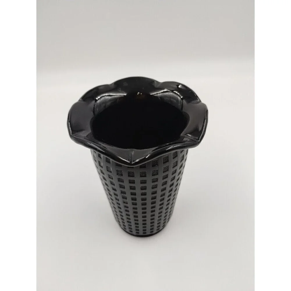 Vintage Ebony Black  Vase 5.5